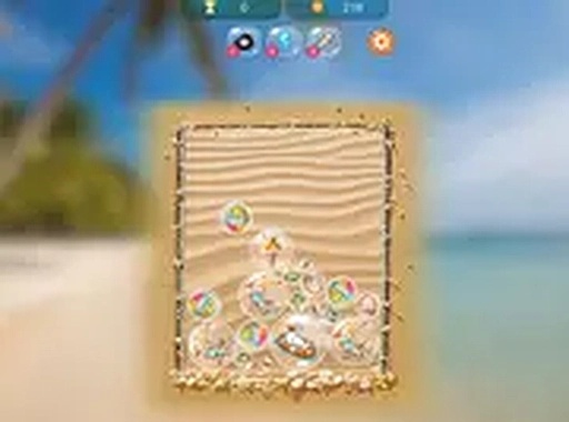 Seaside Holiday: Suika Bubbles Puzzle Game