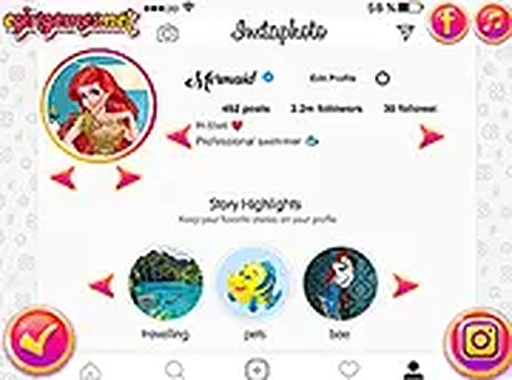 Mermaid&rsquo;s Instaphoto Profile - Princess Makeover Game