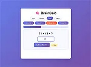 BrainCalc Math Game Online - Fast-Paced Mental Arithmetic Puzzle - Math Puzzle Game