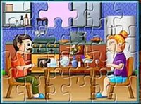 Family Dinner Jigsaw Puzzle Game