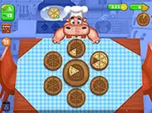 Hippo Pizza Chef Online Puzzle Game